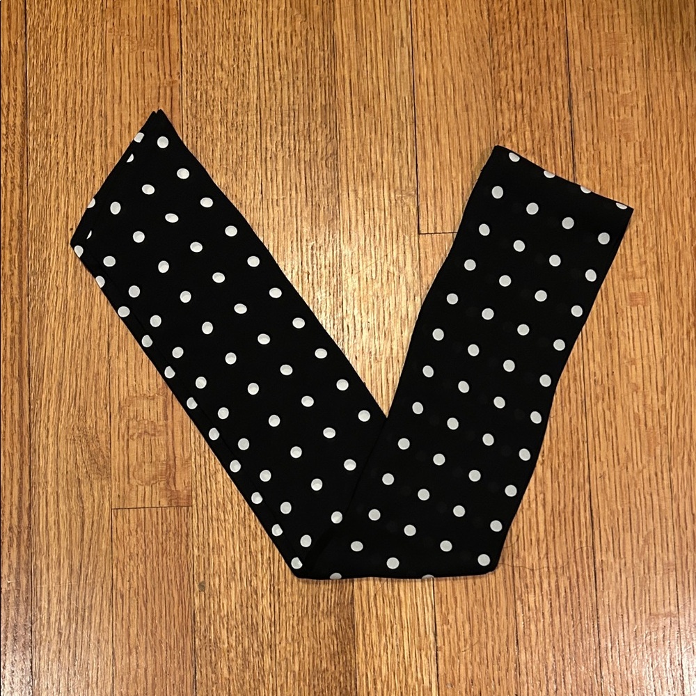 Polka Dot Black and White Scarf